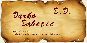 Darko Dabetić vizit kartica